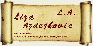 Liza Azdejković vizit kartica